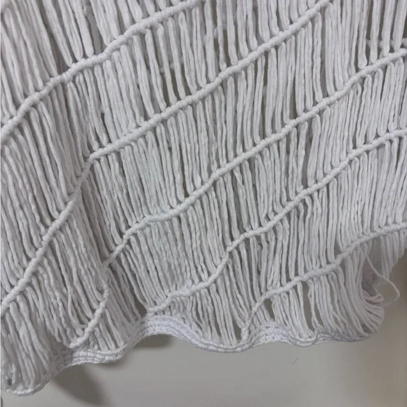 Carbon38 White Crochet off shoulder knit Sweater size M/L - Picture 13 of 14